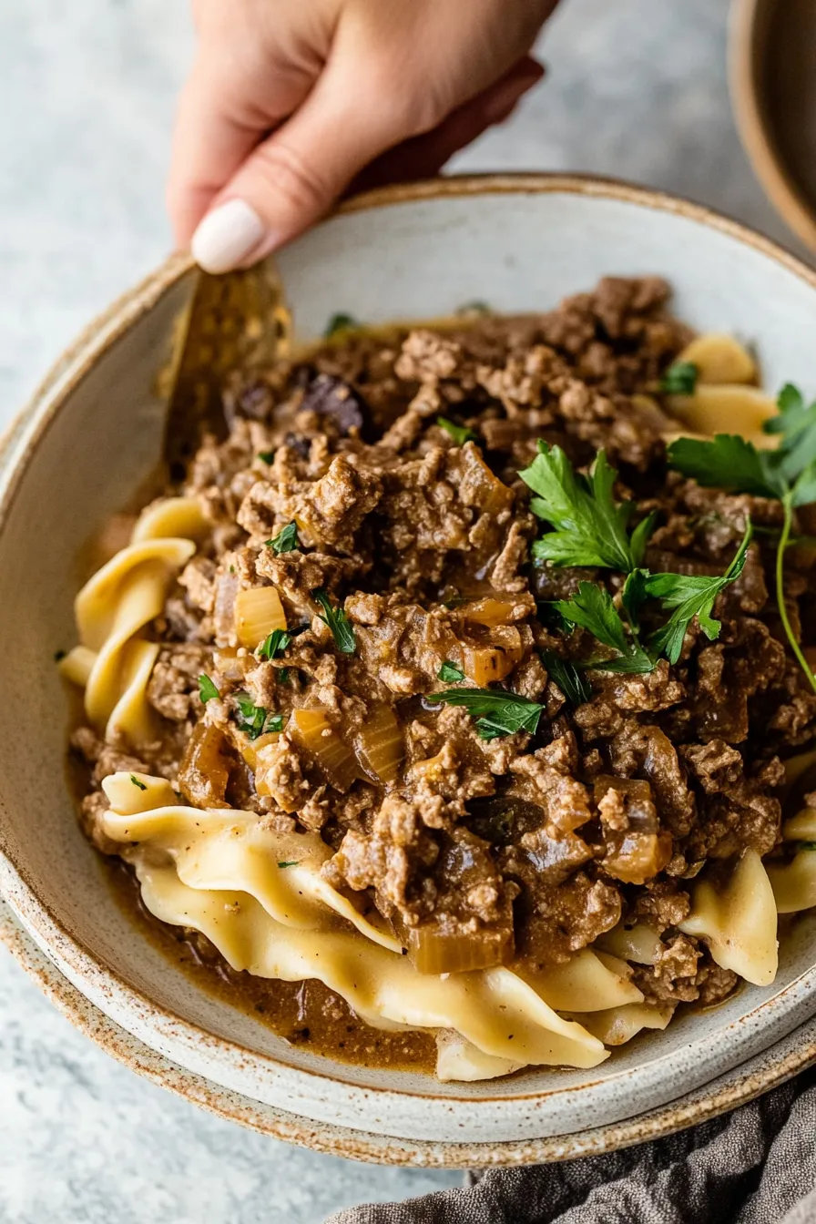 The Best Homemade Ground Beef Stroganoff