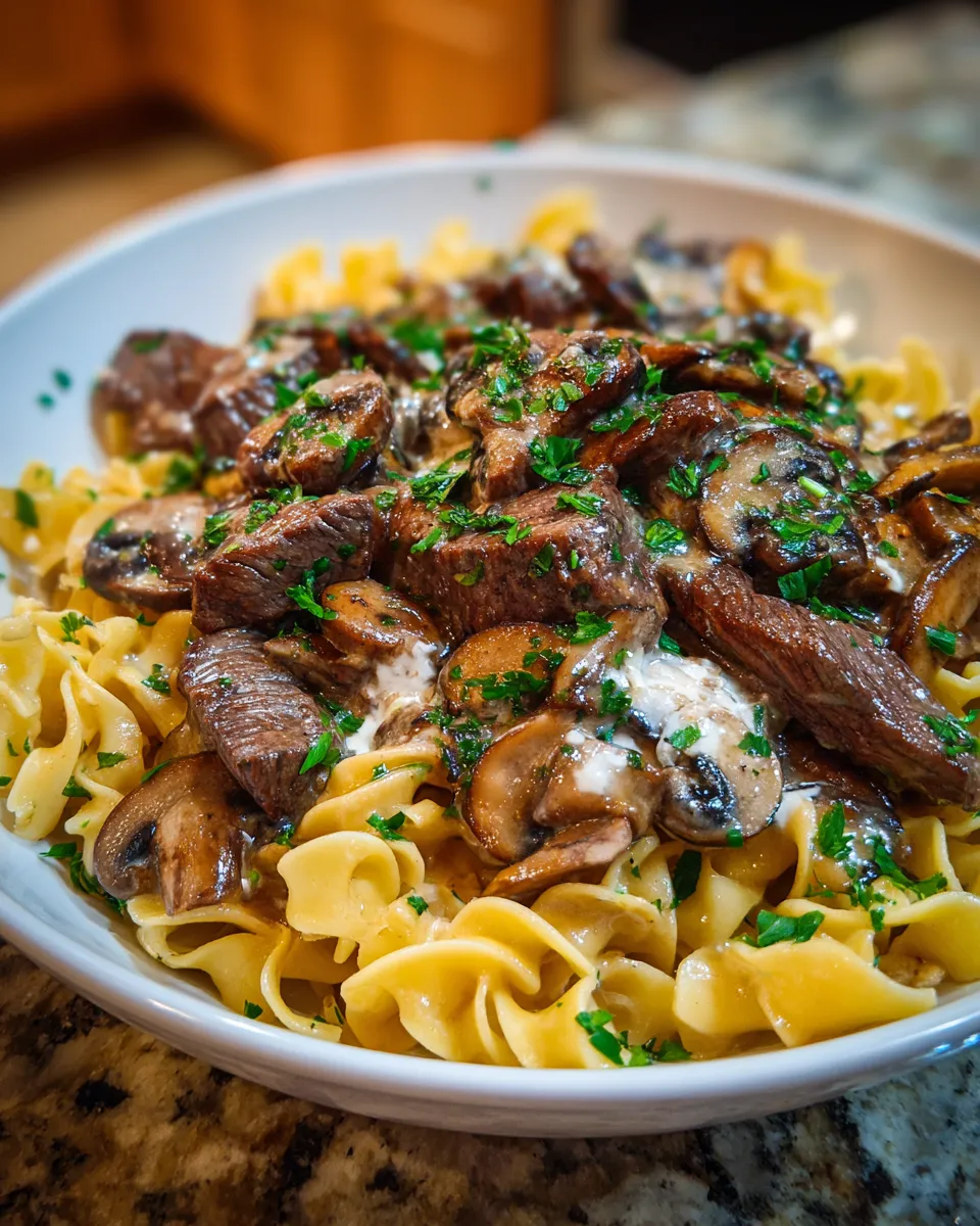 The Best Beef and Mushroom Stroganoff Recipe