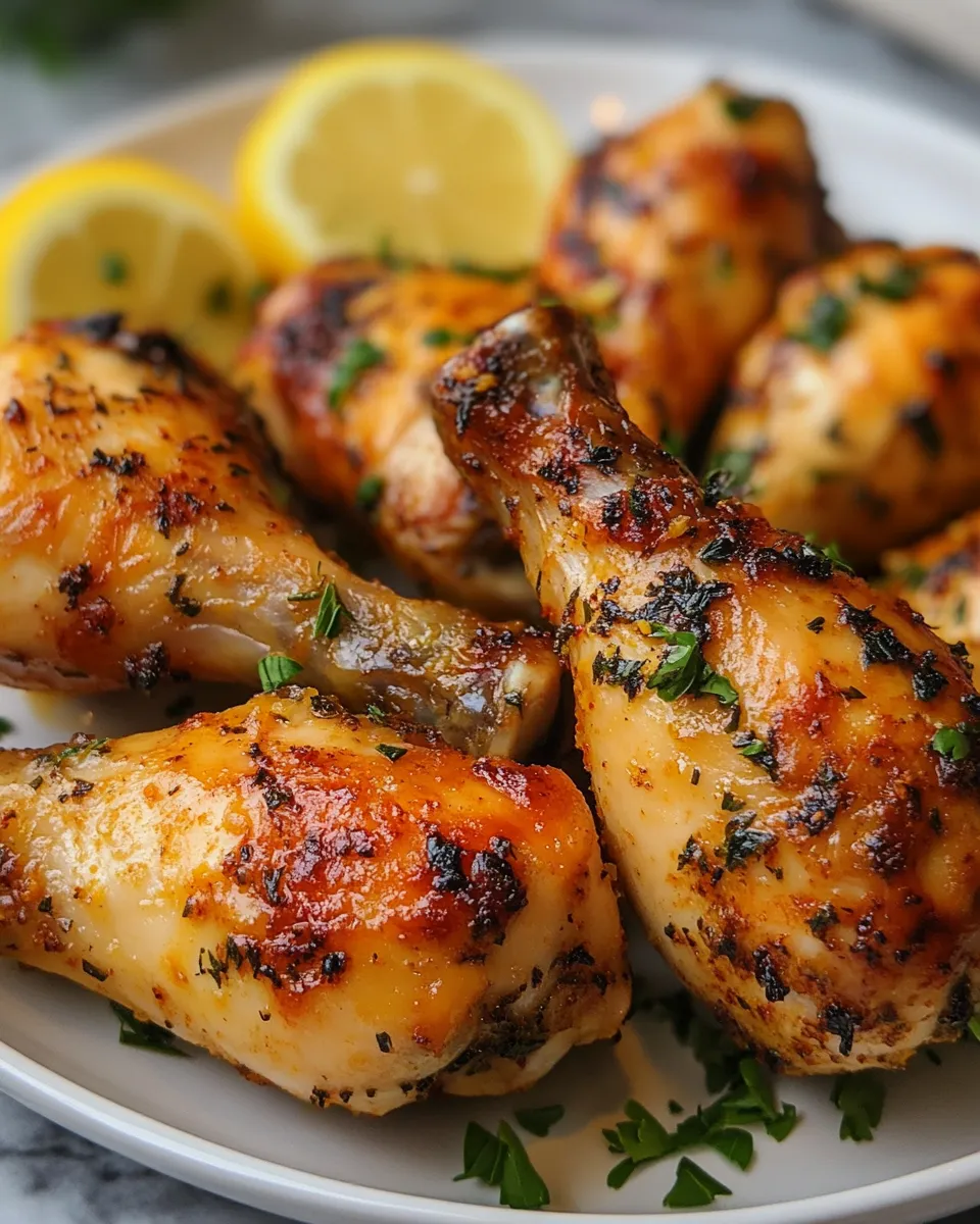 Lemon Thyme Baked Chicken Drumsticks Recipe