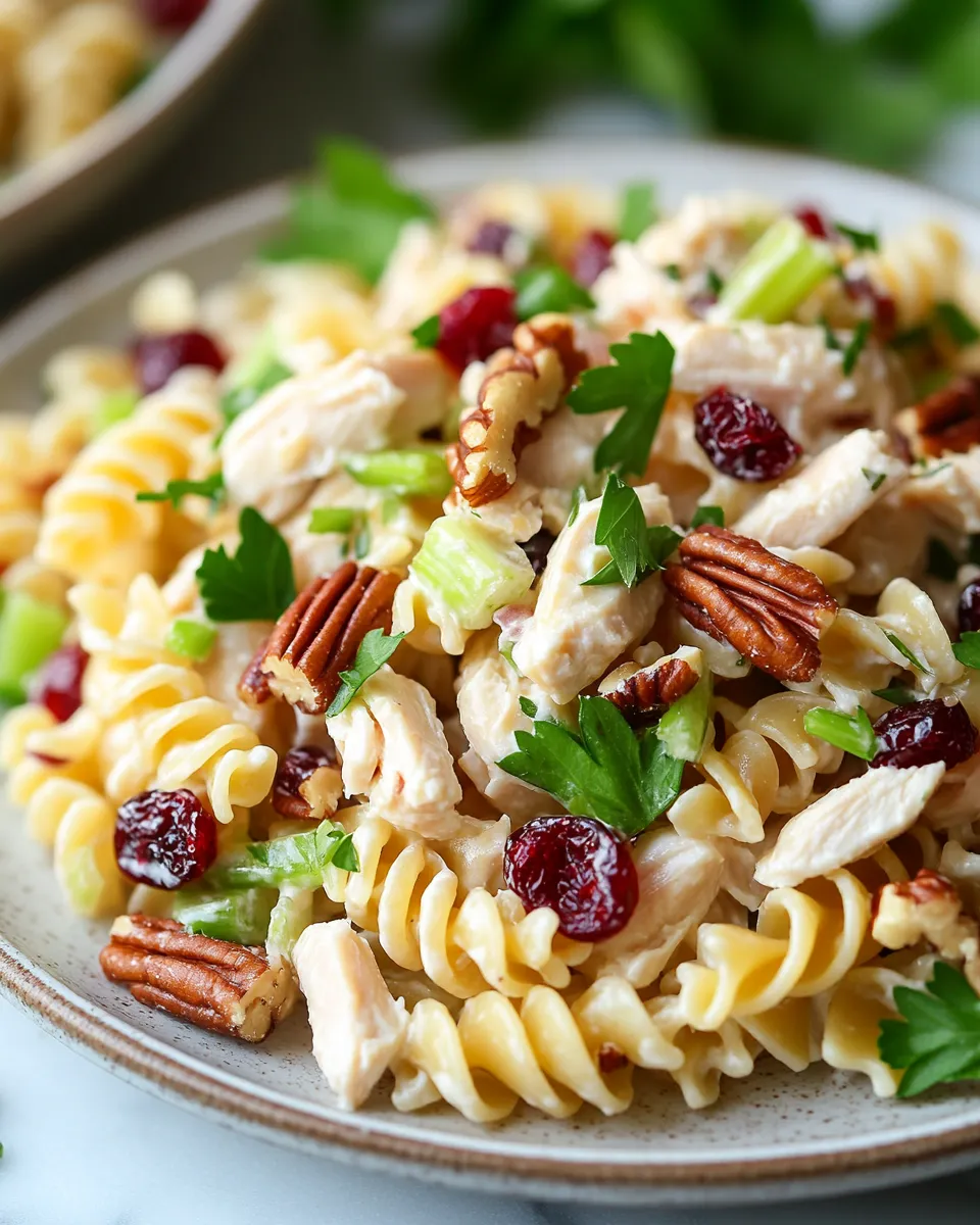 Cranberry Pecan Chicken Pasta Salad Recipe
