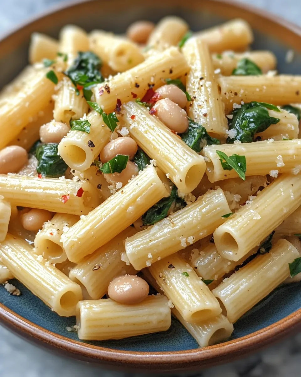 Tuscan White Bean & Spinach Pasta Recipe