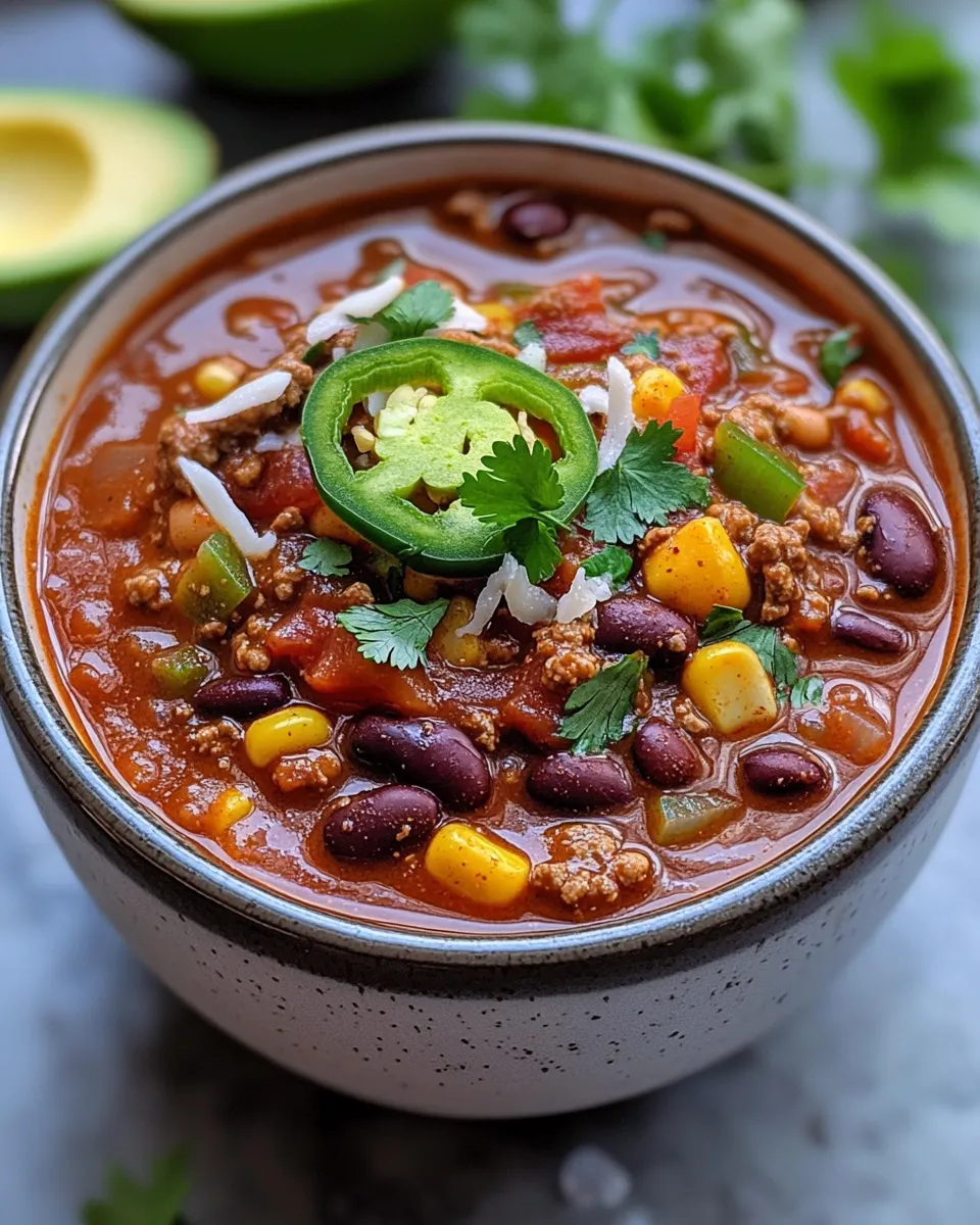 Spicy Three-Bean Chili Recipe