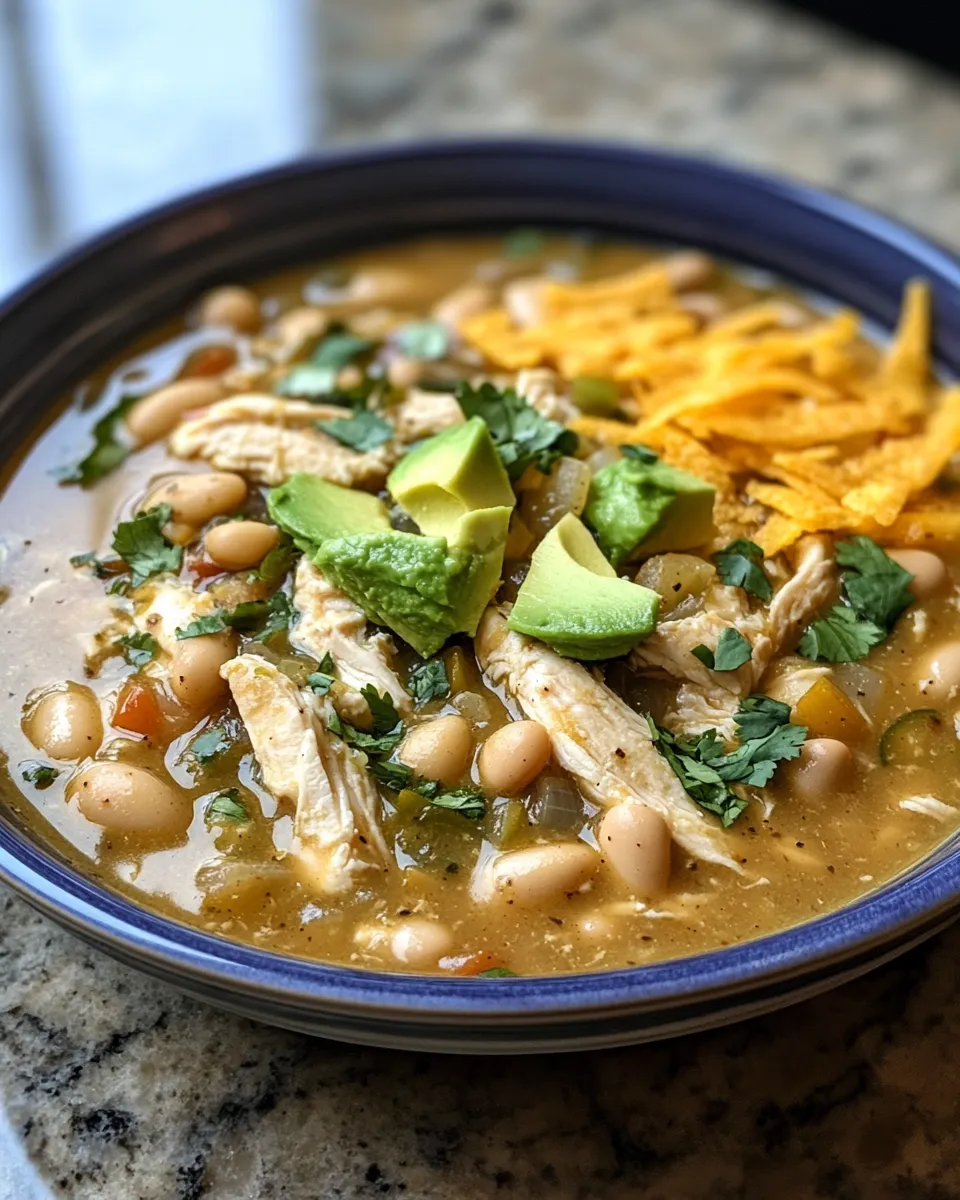 White Chicken Chili with Green Chiles Recipe