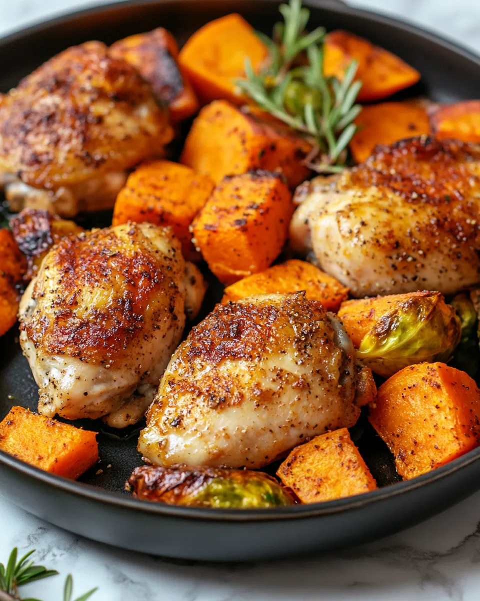 Sheet Pan Chicken & Pumpkin Spice Veggies Recipe