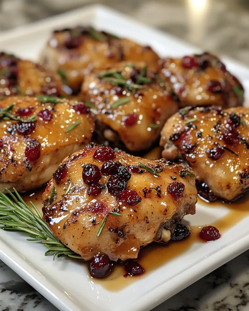 Cranberry Orange Glazed Chicken Thighs Recipe