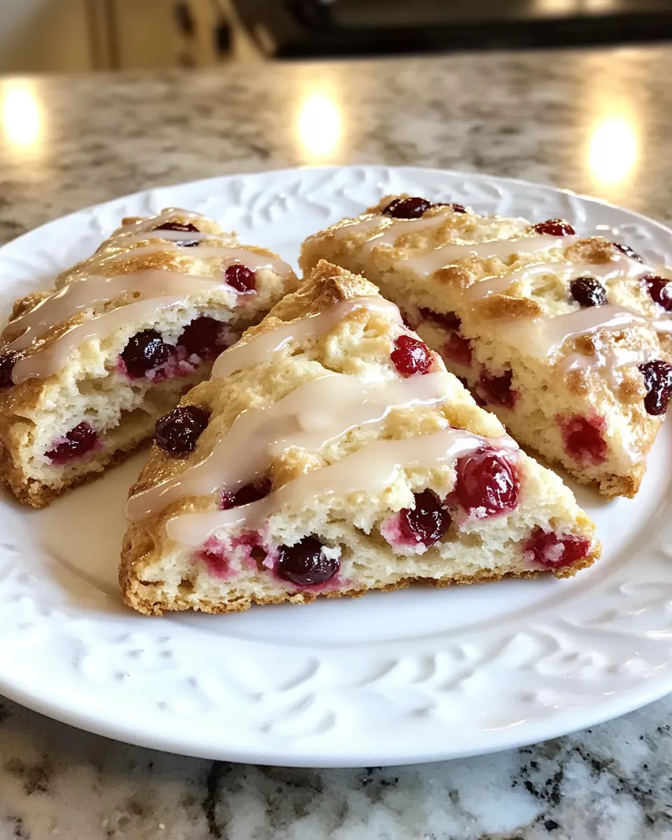 Cranberry Orange Scones with Maple Glaze Recipe