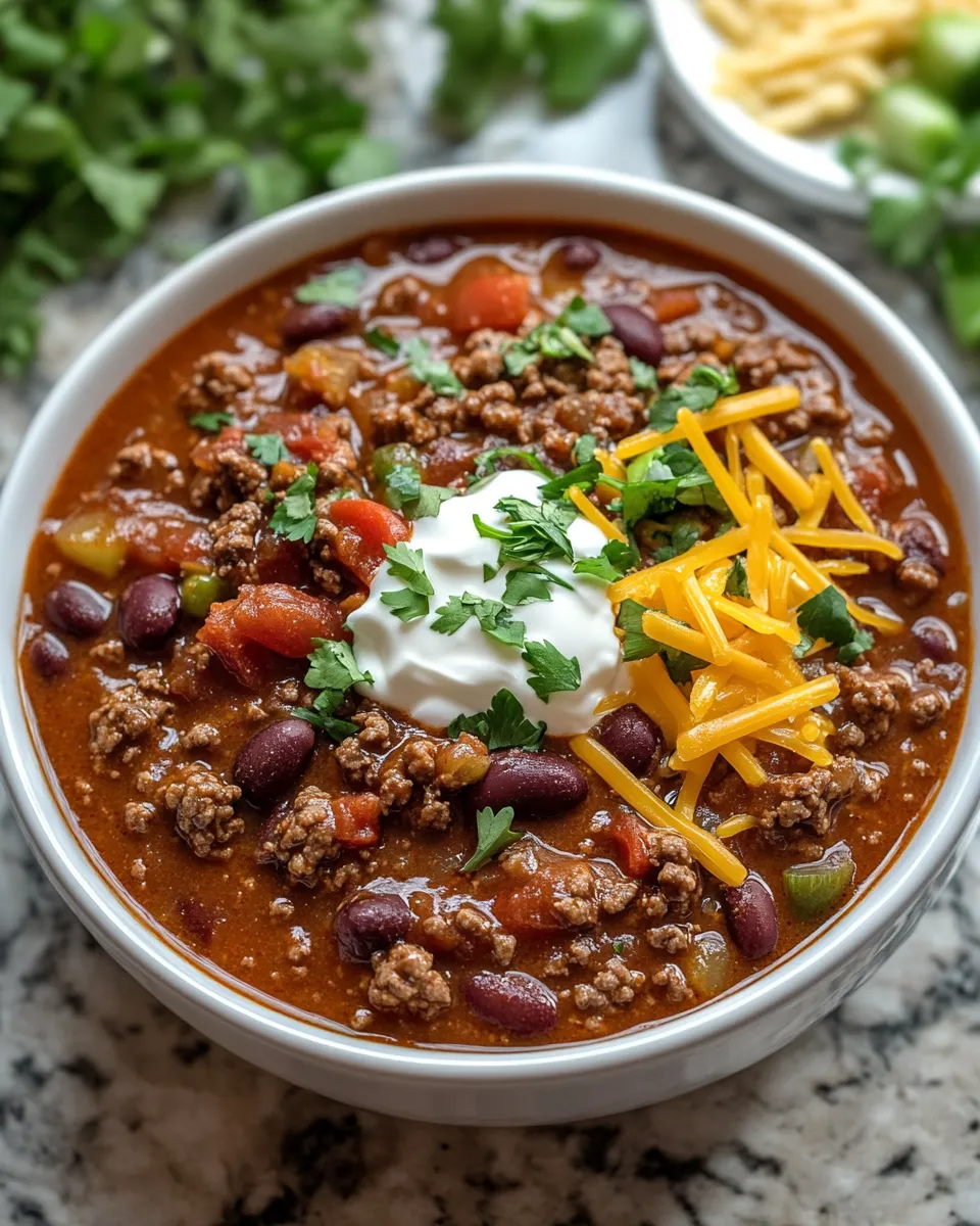 Classic Beef & Bean Chili Recipe