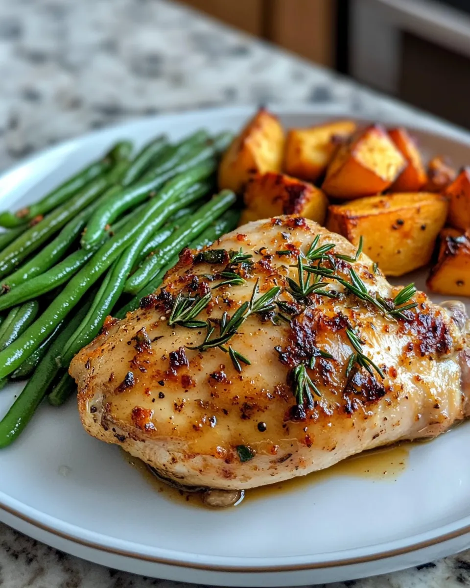 Harvest Chicken & Green Beans Sheet Pan Supper Recipe