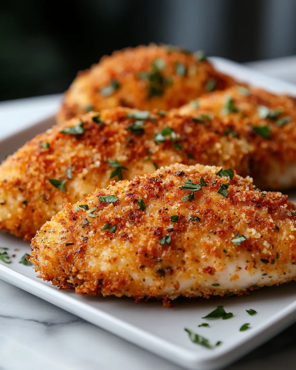 Crispy Oven-Baked Chicken Cutlets with Herbs Recipe