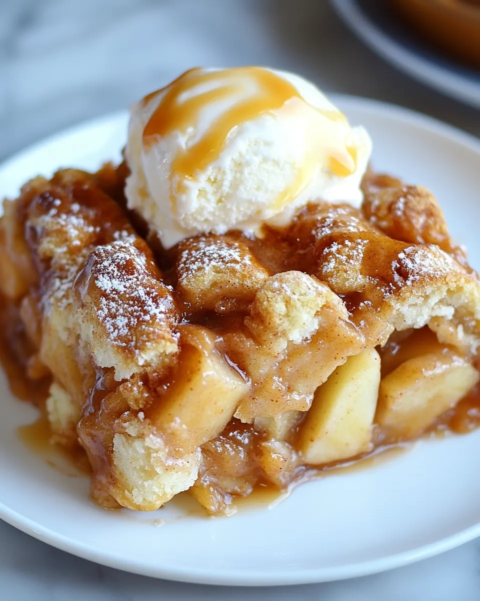 Cinnamon Roll Apple Cobbler Recipe