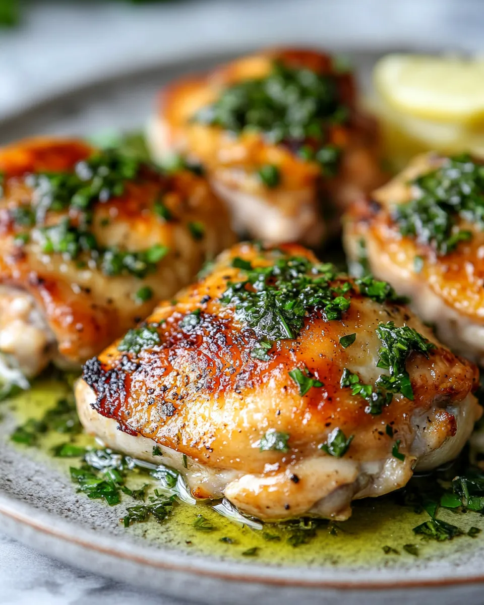 Herb Butter Chicken with Roasted Garlic Recipe