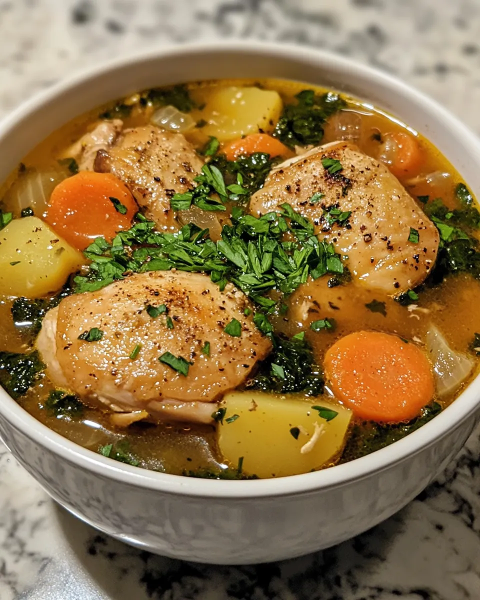 The Best Hearty Garlic Chicken Soup Recipe