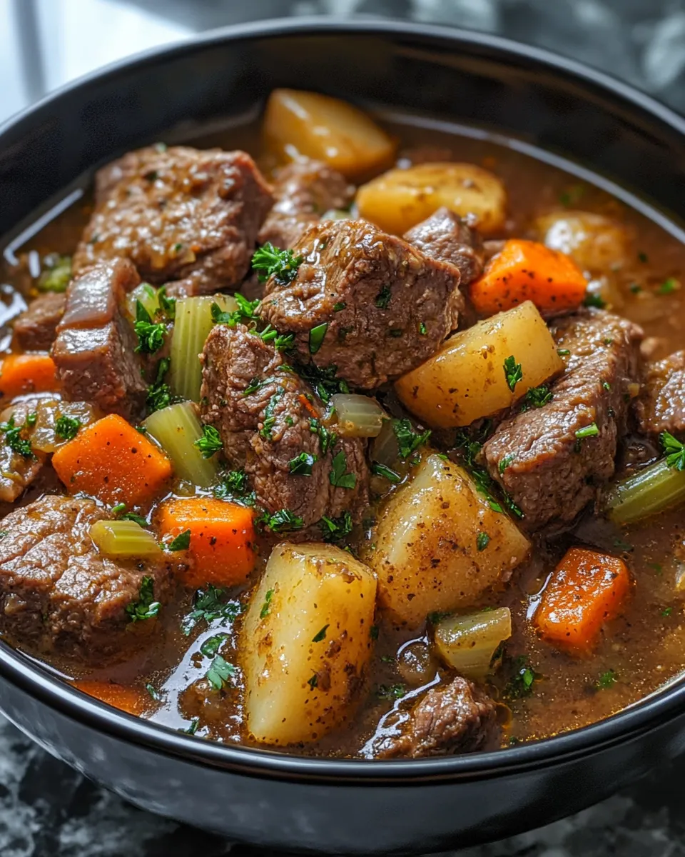Hearty Garlic Beef Soup Recipe