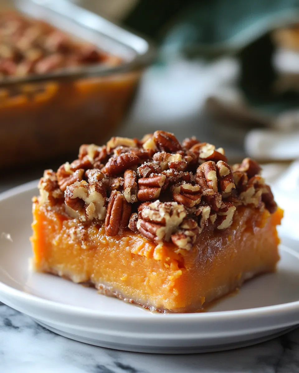 Sweet Potato Casserole with Crunchy Pecan Topping Recipe