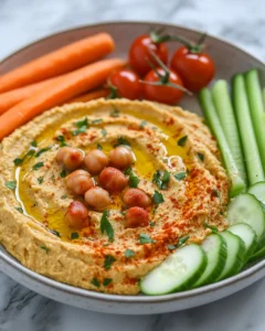 Roasted Red Pepper Hummus with Veggie Sticks Recipe 24 0 0 2025 10 08T211102.678