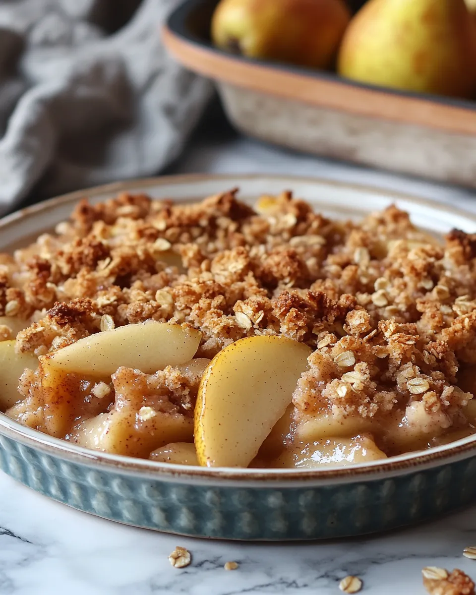 Spiced Pear Crumble Recipe