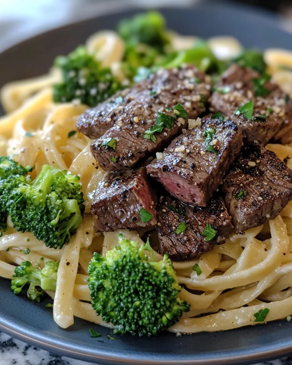 Creamy Steak and Broccoli Pasta Recipe