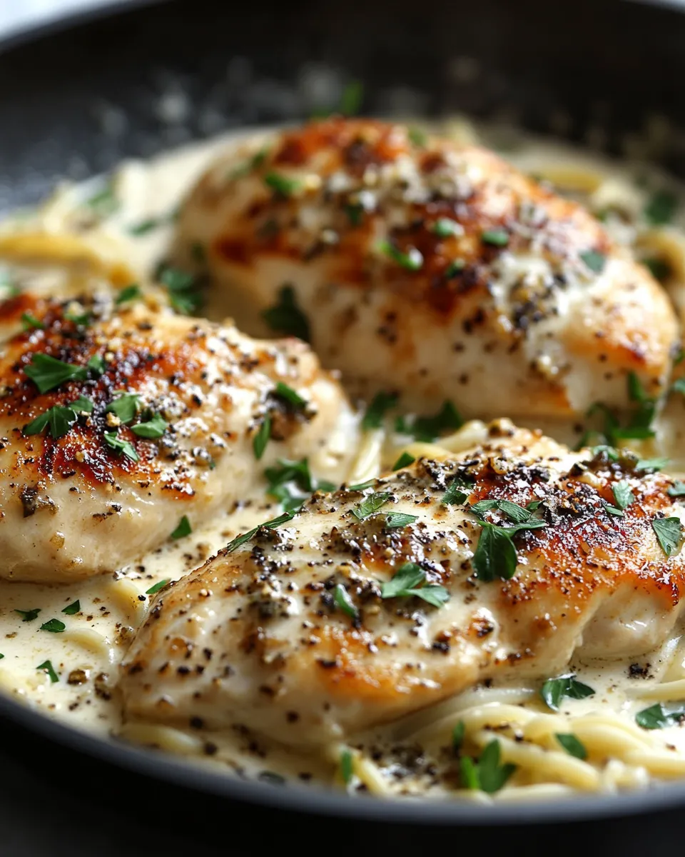 Creamy Garlic Chicken Skillet Recipe