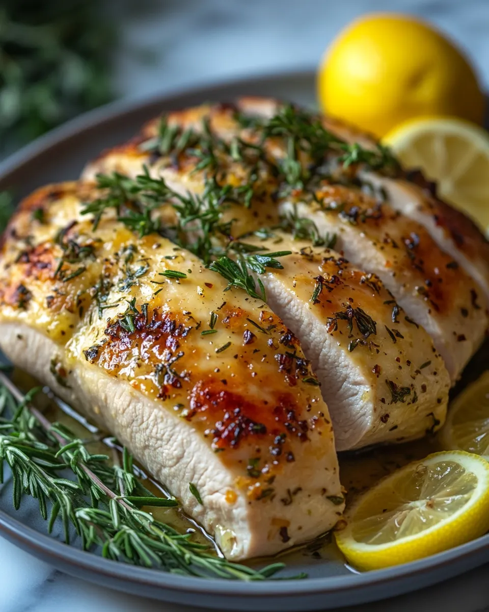 Lemon Herb Roasted Turkey Breast Recipe