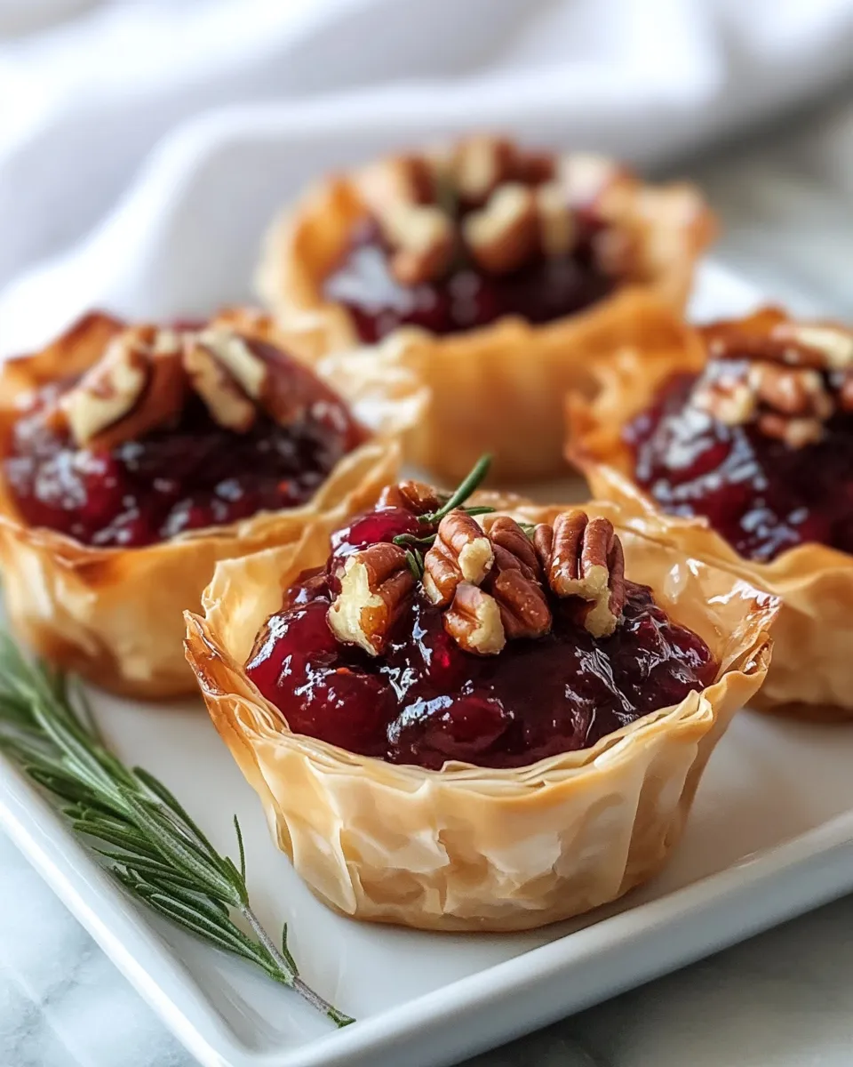 Cranberry Brie Phyllo Cups Recipe