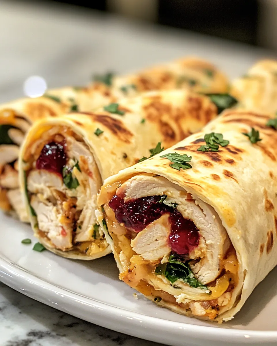 Turkey & Cranberry Pinwheels Recipe