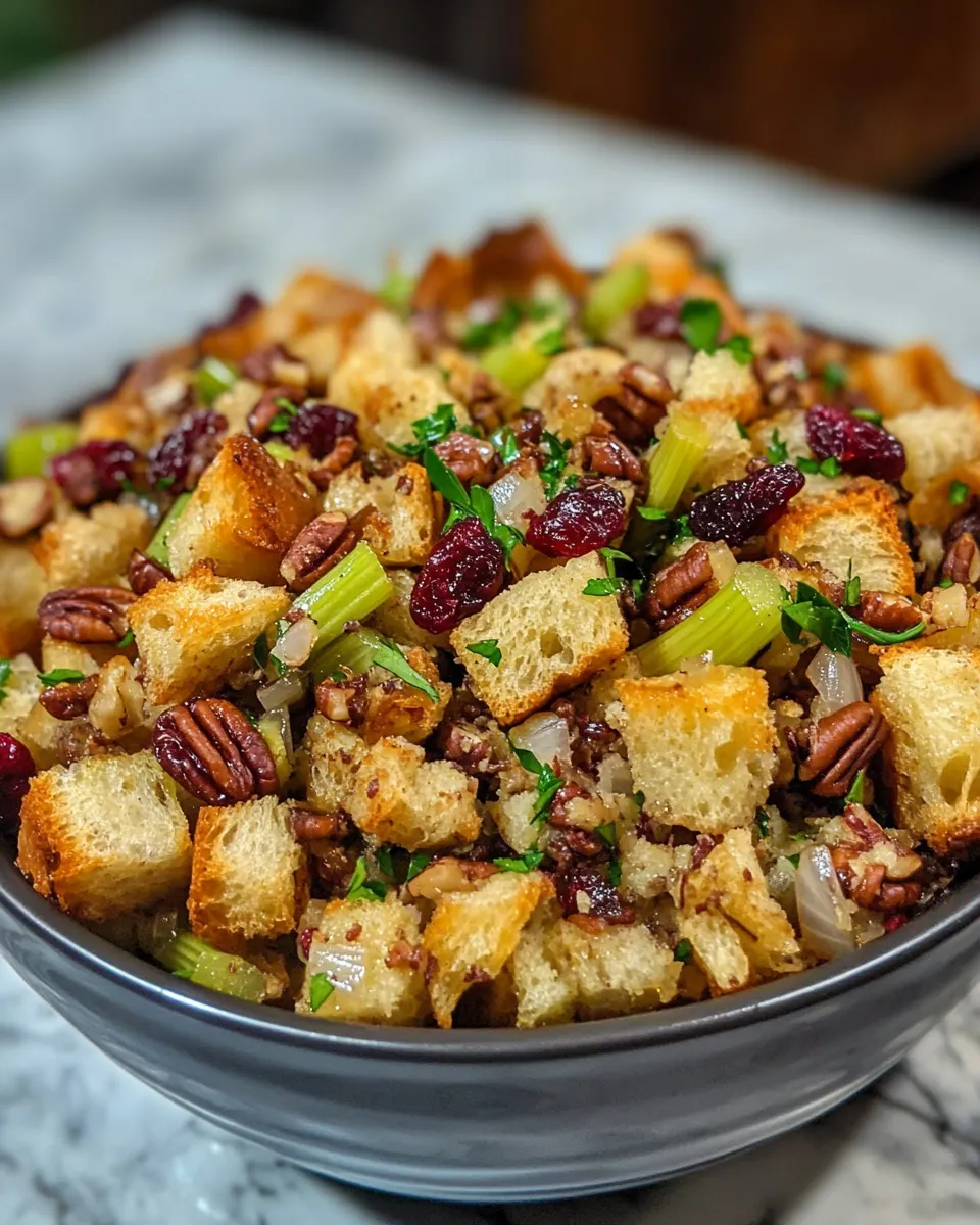 Toasted Pecan & Cranberry Stuffing Recipe
