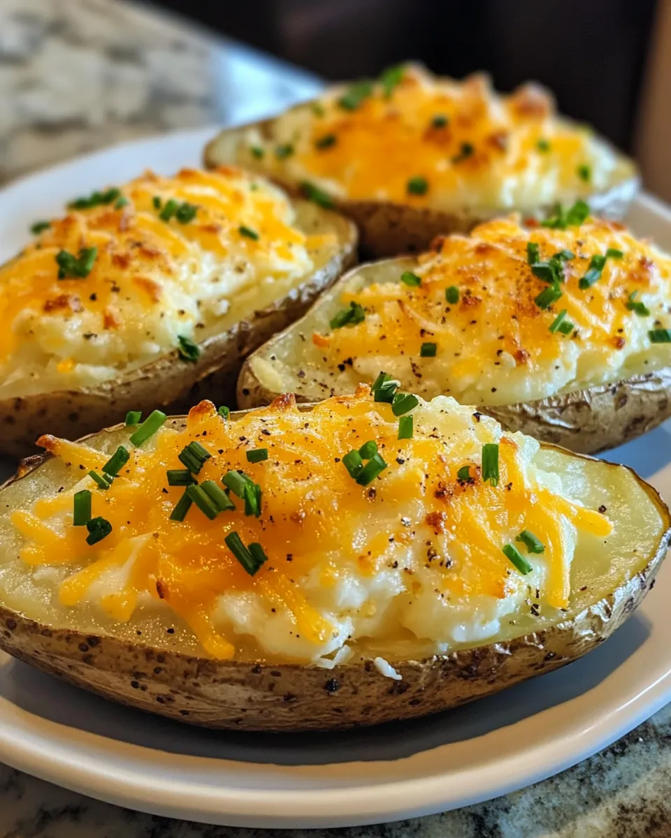 Sour Cream & Chive Twice-Baked Potatoes Recipe