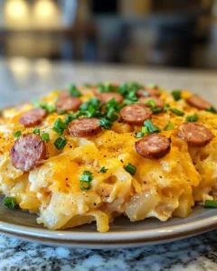 Cheesy Hashbrown Casserole with Smoked Turkey Sausage Recipe 31 0 0 3