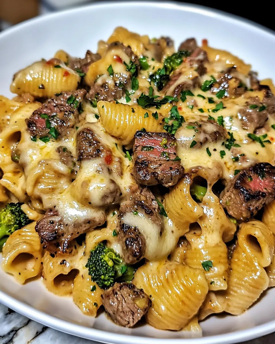 Cowboy Butter Garlic Butter Steak & Broccoli Shells Recipe