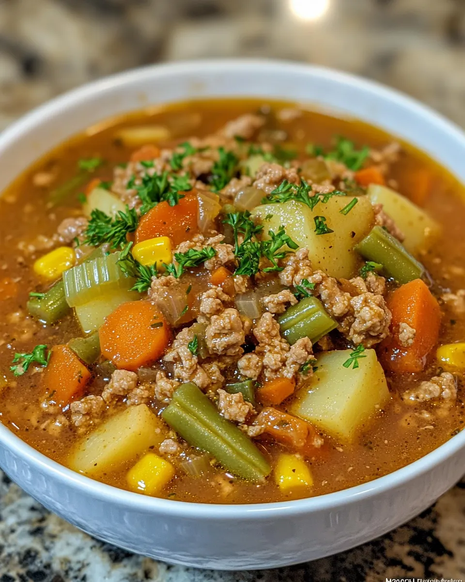 Hearty Ground Chicken and Veggie Stew Recipe