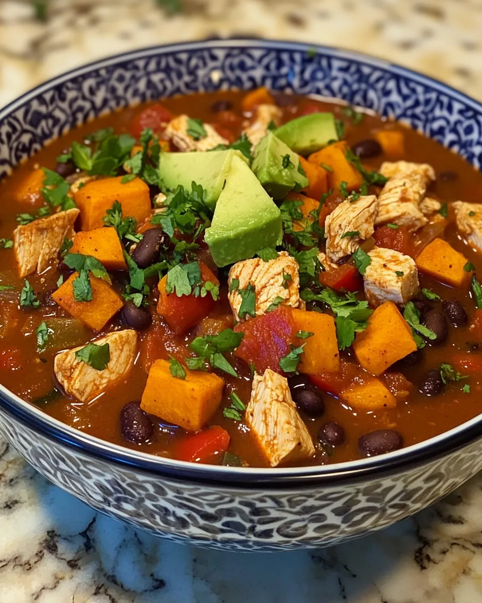 Hearty Chicken & Sweet Potato Chili Recipe