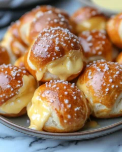 Pretzel Bites with Cheese Sauce Recipe 30 0 1 7