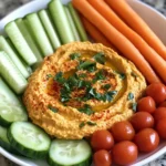 Roasted Red Pepper Hummus with Veggie Sticks Recipe 25 0 2 2025 10 08T211058.581