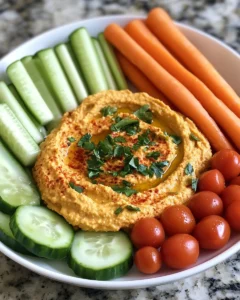 Roasted Red Pepper Hummus with Veggie Sticks Recipe 23 0 2 2025 10 08T211058.581