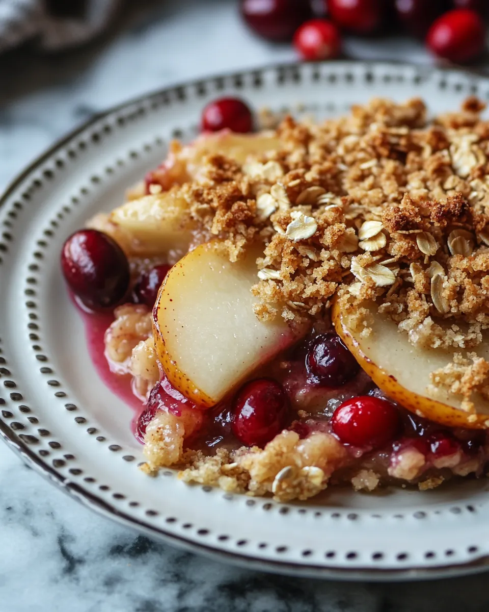 Pear and Cranberry Crisp Recipe