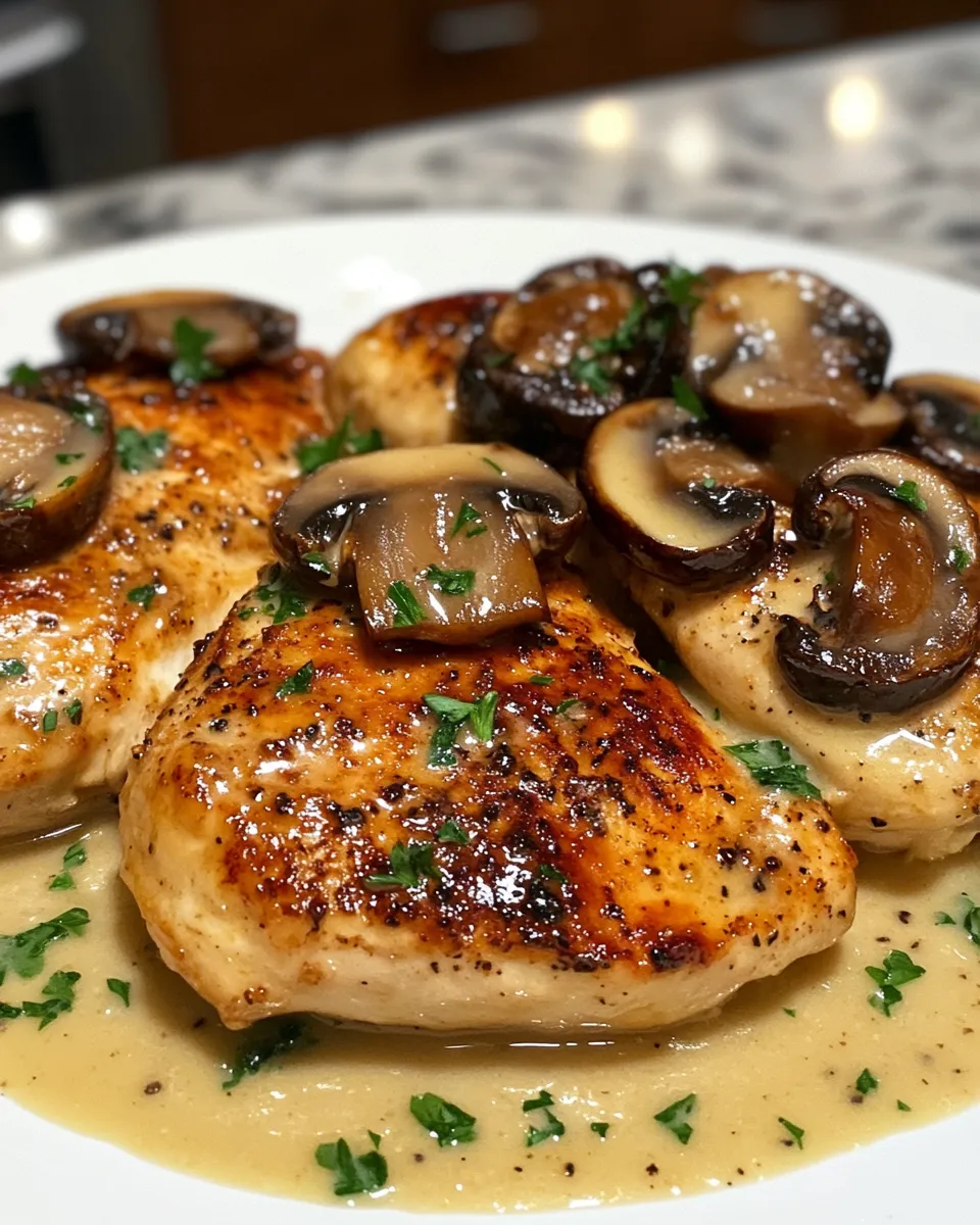Creamy Parmesan Chicken and Mushrooms Recipe
