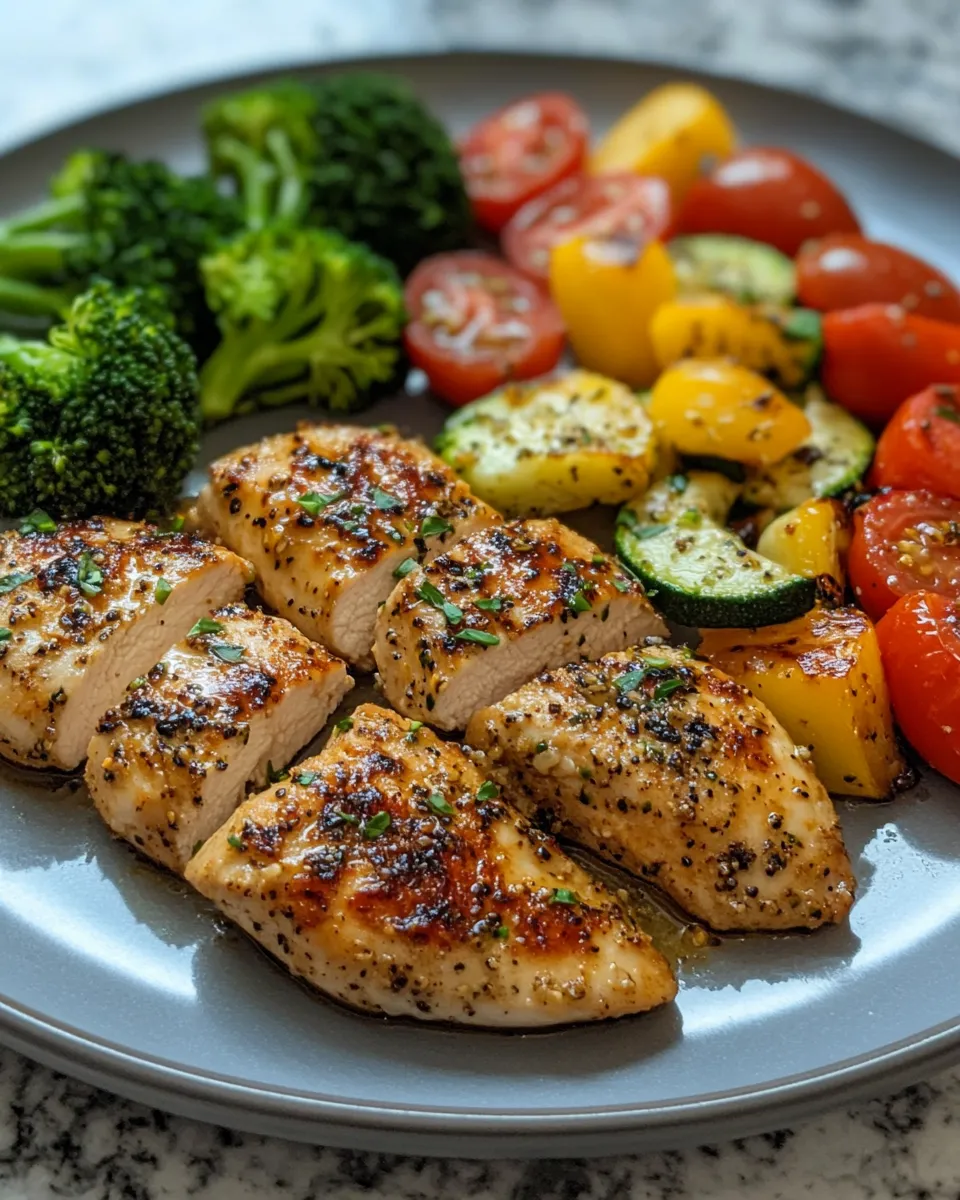 Lemon Butter Chicken with Roasted Veggies Recipe