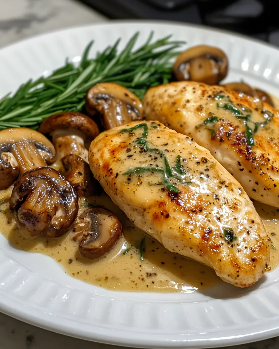 Chicken with Creamy Sage Mushroom Sauce Recipe