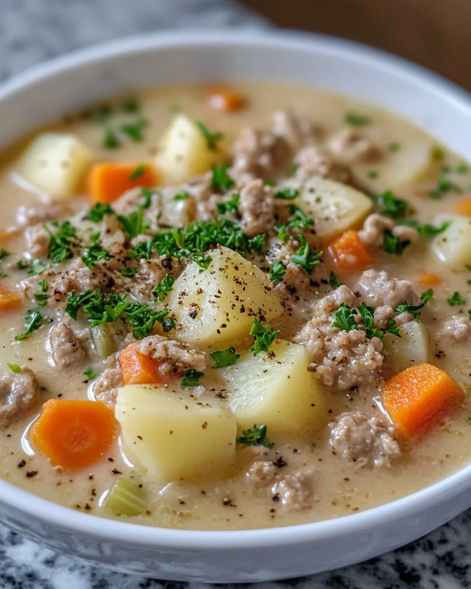 Ground Chicken and Potato Chowder Recipe