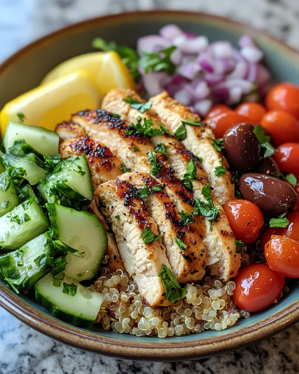 Mediterranean Chicken Bowls with Quinoa Recipe