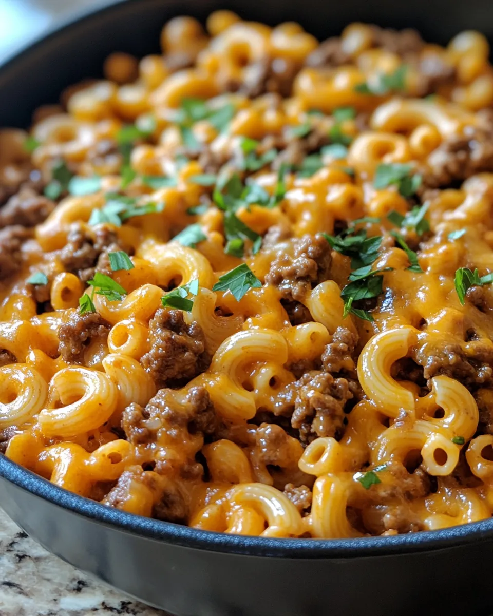 One-Pot Cheesy Beef Macaroni Recipe