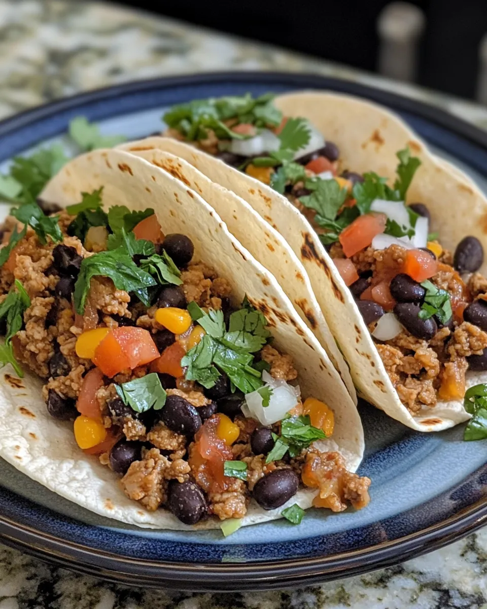Spicy Turkey & Black Bean Tacos Recipe