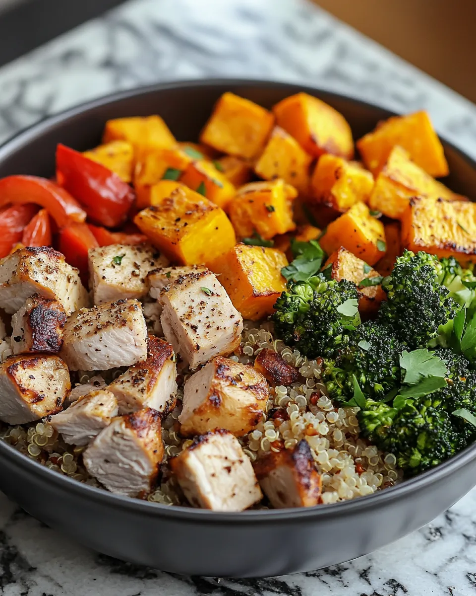 Turkey & Roasted Veggie Grain Bowl Recipe