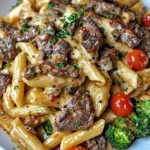 Creamy Garlic Steak Penne with Broccoli & Cherry Tomatoes Recipe 25 0 2 2025 10 21T234335.475