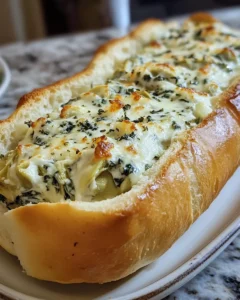 Spinach and Artichoke Dip Stuffed French Bread Recipe 29 0 2 7