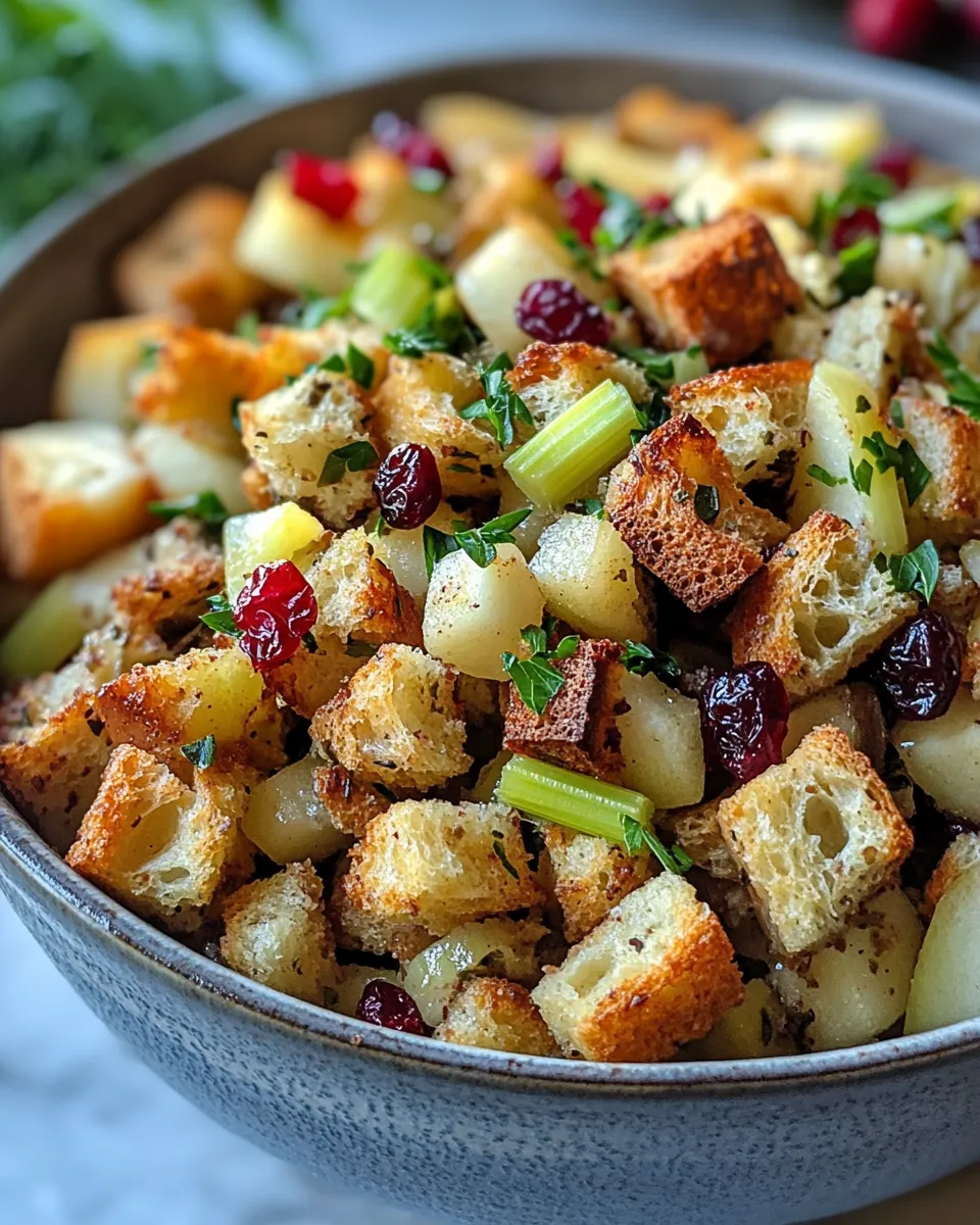 Cranberry Apple Harvest Stuffing Recipe
