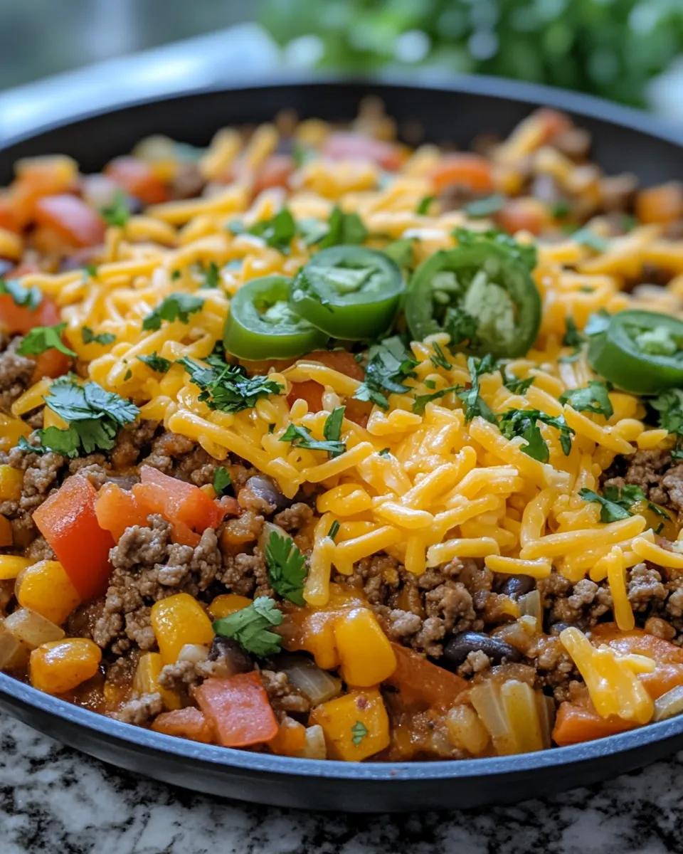 Easy Beef Taco Skillet Recipe