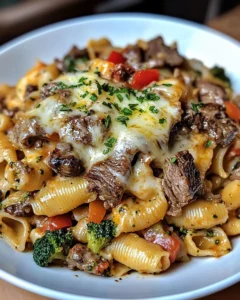 Cheesy Garlic Steak Shells with Broccoli & Peppers Recipe 17 0 3 2025 10 18T220438.677