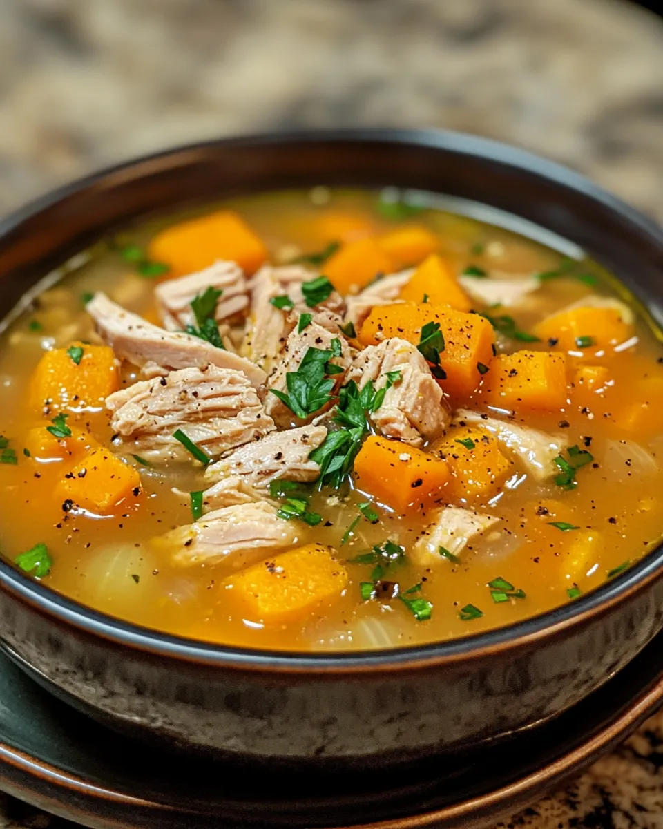 Autumn Turkey & Butternut Squash Soup Recipe
