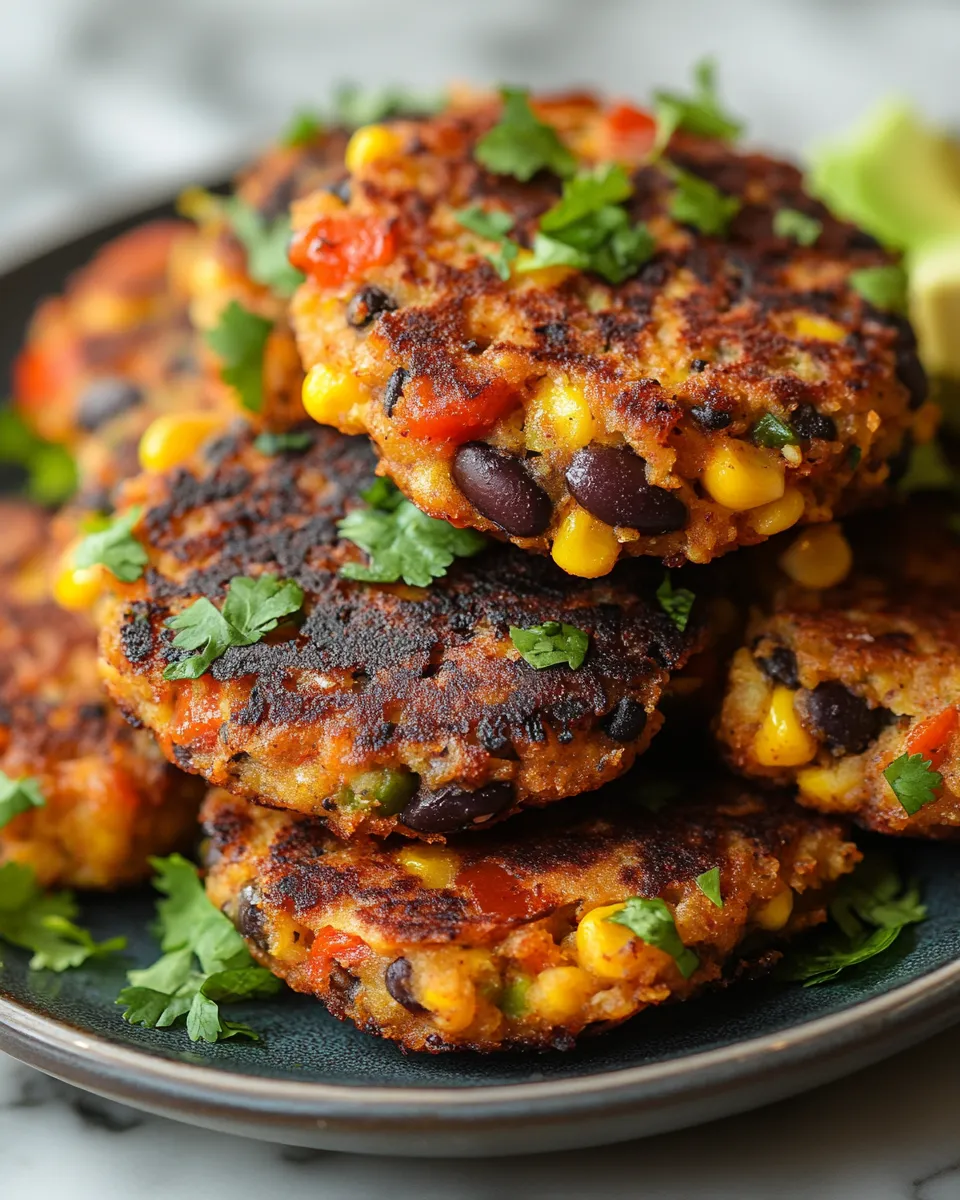 Spicy Black Bean & Corn Fritters Recipe